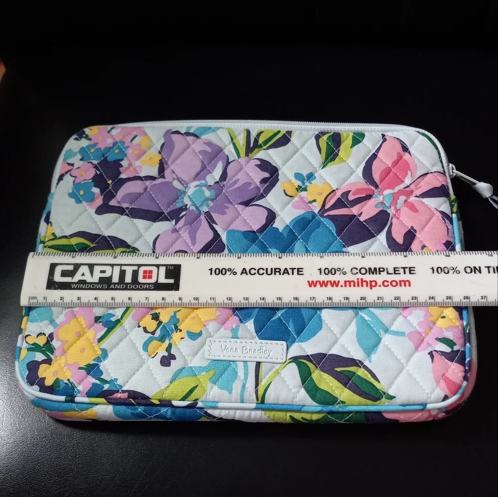 Vera Bradley Floral Quilted Case in Blue and Yellow
